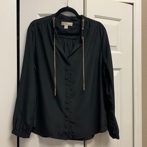 Michael Kors chain detail long sleeve blouse